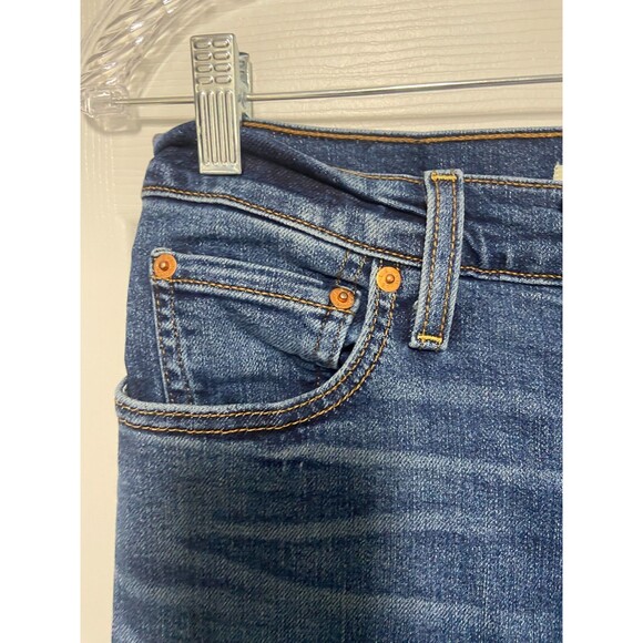Levi's Jeans Women's 27 On My Honor Blue Denim Ribcage Straight Ankle Button Fly - Picture 8 of 16